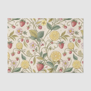 Rustic Strawberry & Citrus Earthy Pattern (3) Tissue Paper