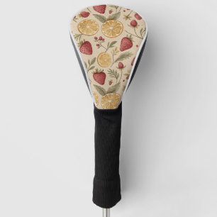 Rustic Strawberry & Citrus Earthy Pattern (9) Golf Head Cover