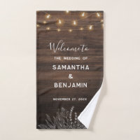 Rustic String Lights Botanical Welcome Wedding