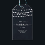Rustic String Lights Bridal Shower  Gift Tags<br><div class="desc">These rustic string lights bridal shower gift tags are perfect for a simple wedding shower. The design features beautiful hand-painted string lights in a dark blue background.</div>