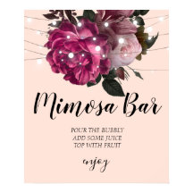 Rustic string lights bridal shower mimosa bar P