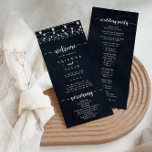 Rustic String Lights Calligraphy Wedding Program Programme<br><div class="desc">This rustic string lights calligraphy wedding program is perfect for a modern wedding. The design features beautiful hand-painted string lights.</div>