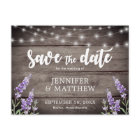 Rustic String Lights Flowers Wedding Save The Date