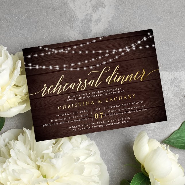 Rustic String Lights Rehearsal Dinner (Creator Uploaded)