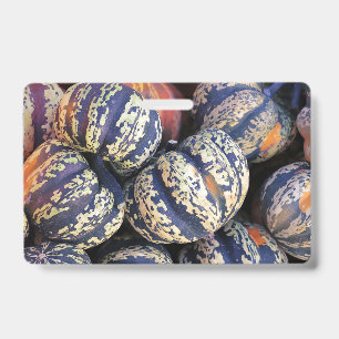 Rustic Striped Pumpkins ID Badge