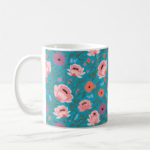 Rustic-Style Watercolor Wildflowers Coffee Mug