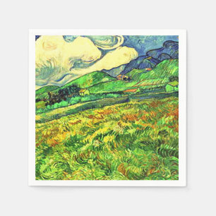 Rustic Stylish Landscape at Saint Remy Painting Napkin