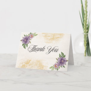 Rustic Summer aesthetic Wildflower Wedding Thank You Card