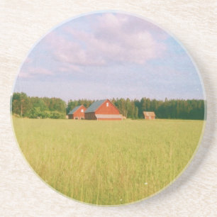 Rustic summer field, Helsingia, Sweden Coaster