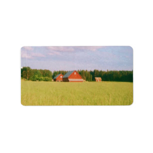 Rustic summer field, Helsingia, Sweden Label
