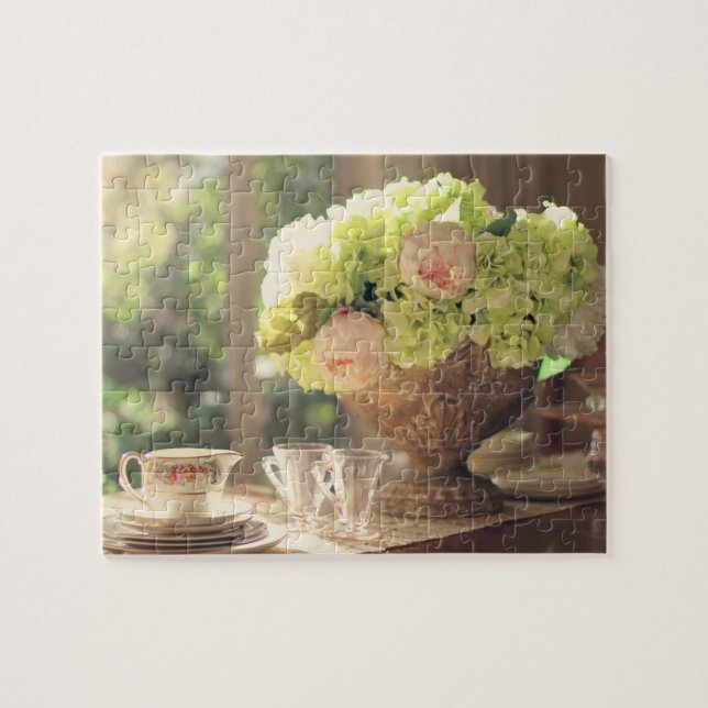 Rustic Summer Tea Party Still Life Jigsaw Puzzle (Horizontal)