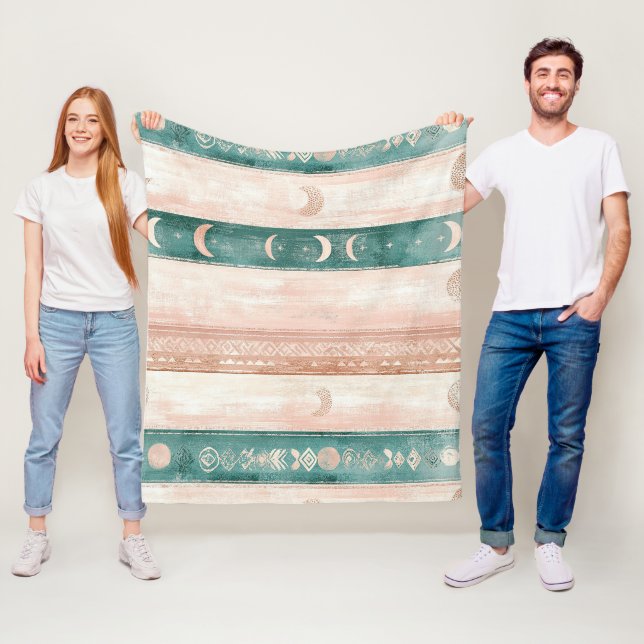 Rustic Sun Moon Pattern for Spiritual Living Fleece Blanket (In Situ)