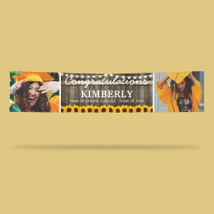 Rustic Sunflower 2021 Graduation 2 Photo Banner