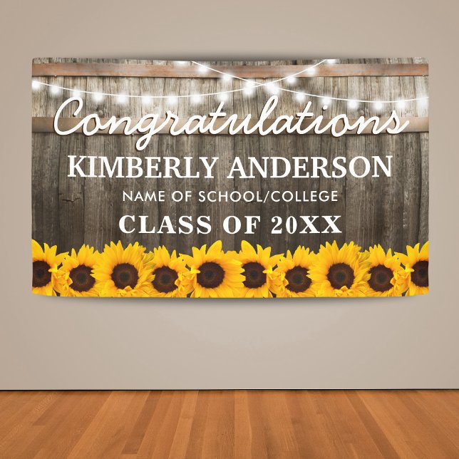 Rustic Sunflower 2025 Graduation Banner (Creator Uploaded)