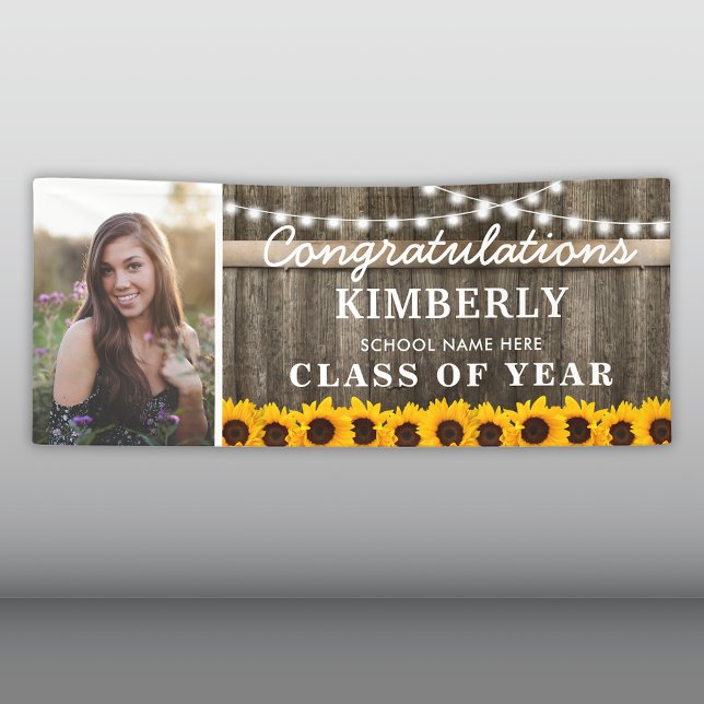 Rustic Sunflower 2025 Graduation Photo Banner (Creator Uploaded)