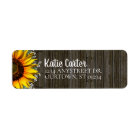 Rustic Sunflower Address Label