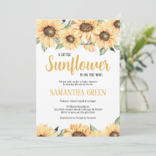 Rustic Sunflower Baby Shower Invitation