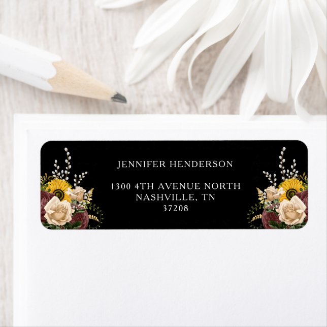 Rustic Sunflower Barn Black Wedding (Insitu)