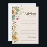 Rustic Sunflower Beige Wedding Advice Card<br><div class="desc">This rustic sunflower beige wedding advice cards design Features sunflowers, wildflowers, and vintage-inspired floral elements on a neutral beige background. This design offers a simple yet captivating aesthetic perfect for your fall or summer celebration. Explore our collection today and infuse your wedding with the timeless allure of rustic sunflower bliss....</div>