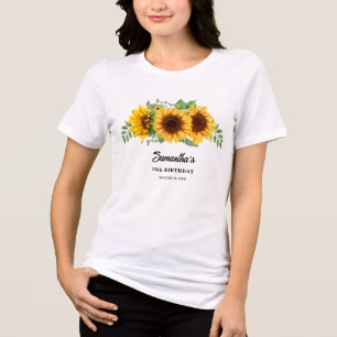Rustic Sunflower Birthday Tri-Blend Shirt