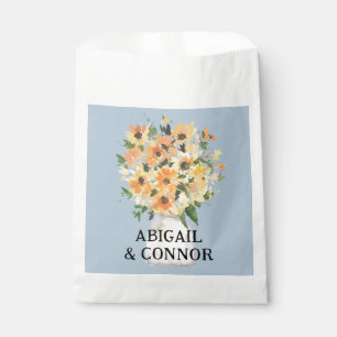Rustic Sunflower Bouquet Watercolor Favour Bags