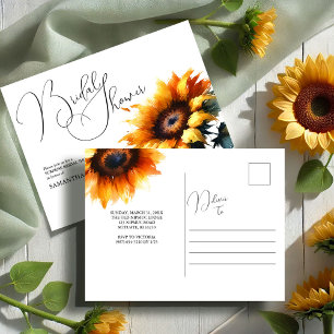 Rustic Sunflower Bridal Shower Invitations