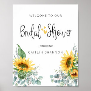 Rustic Sunflower Bridal Shower Welcome Sign