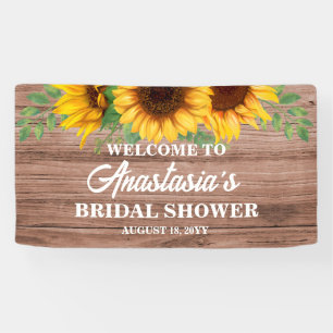 Rustic Sunflower Bridal Shower Welcome Sign