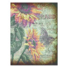 Rustic Sunflower Butterfly Bold Ephemera Decoupage