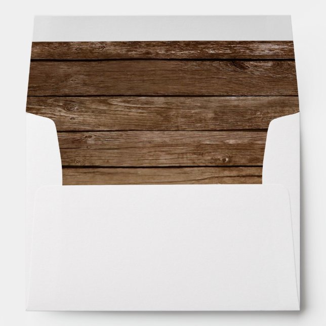 Rustic Sunflower Country Mason Jar Floral Barnyard Envelope (Back (Bottom))