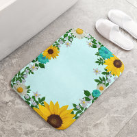 Rustic Sunflower Daisy Teal Floral