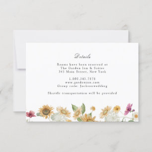 Rustic Sunflower Details Card