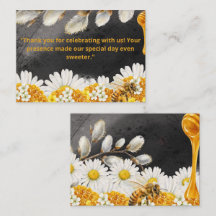 Rustic Sunflower Honey Bee Sweet Thank You Card