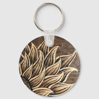 Rustic Sunflower Keychain
