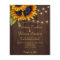 Rustic sunflower lights barn wood budget wedding