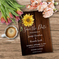 Rustic sunflower on barn wood country wedding