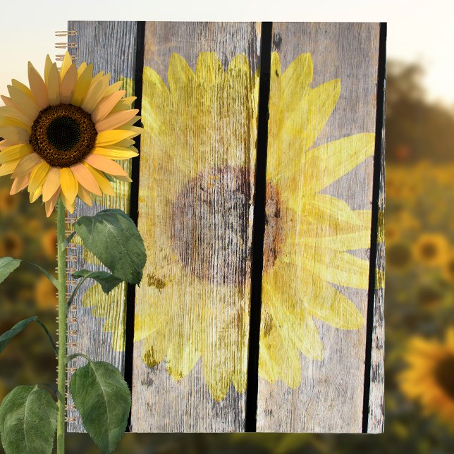 Rustic Sunflower On Wood Planner (Creator Uploaded)