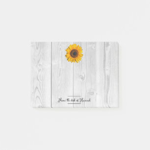 Rustic Sunflower Personalised Notes