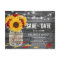 Rustic Sunflower Rose Wedding Wood Save the Date