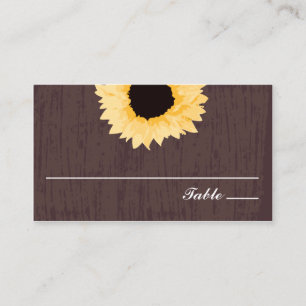 Rustic Sunflower Splendour Wedding Escort Card