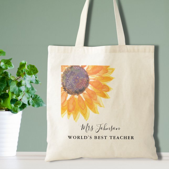 Rustic Sunflower Teacher's Tote Bag (Creator Uploaded)