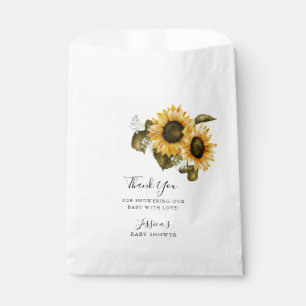Rustic Sunflower Theme Baby Shower Favour Bags
