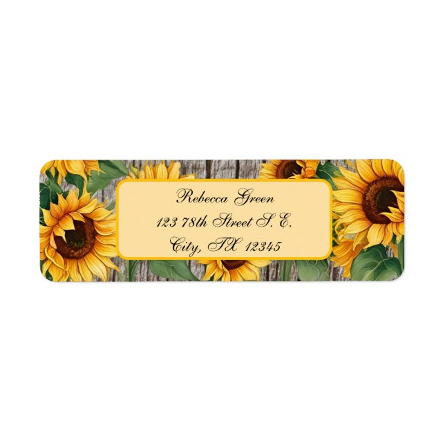 Rustic Sunflower & Weathered Gray Barnboard (Front)