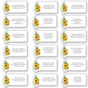 Rustic Sunflower Wedding Address 