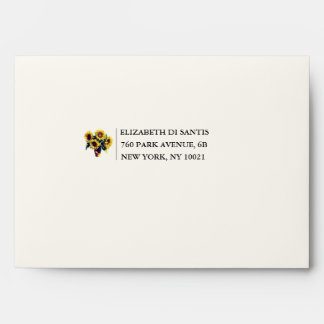 Rustic Sunflower Wedding Back Flap Return Address Envelope