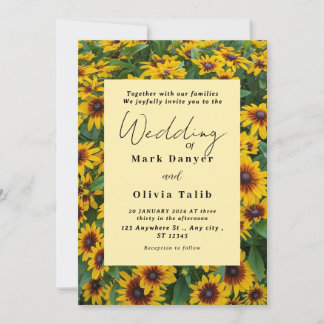 Rustic Sunflower Wedding Invitation