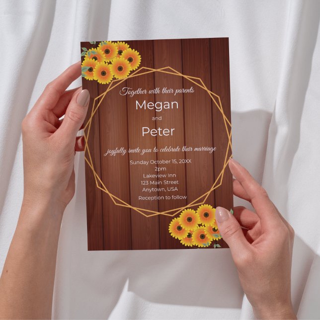 Rustic Sunflower Wedding Invitation (Creator Uploaded)