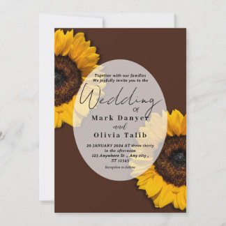 Rustic Sunflower Wedding Invitation