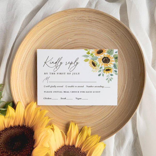 Rustic Sunflower Wedding Menu (Creator Uploaded)
