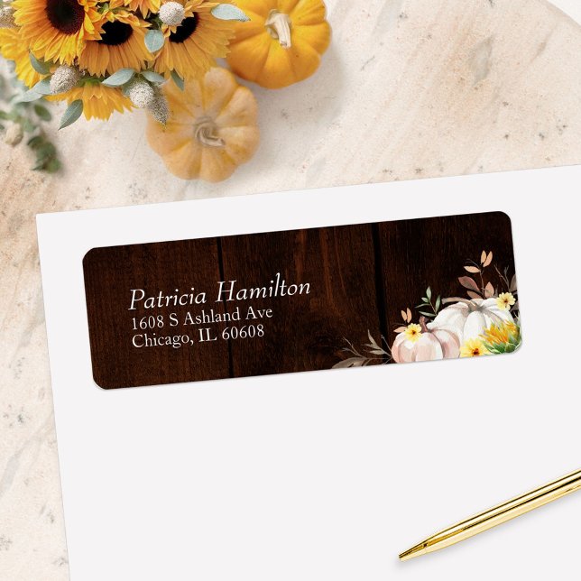 Rustic Sunflower White Pumpkin Wood Fall Wedding (Creator Uploaded)